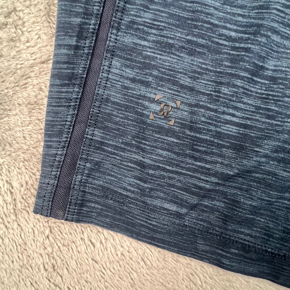 Lululemon Pace Breaker Shorts 9" Heather Allover Iron Blue True Navy Mens Medium - Picture 2 of 13